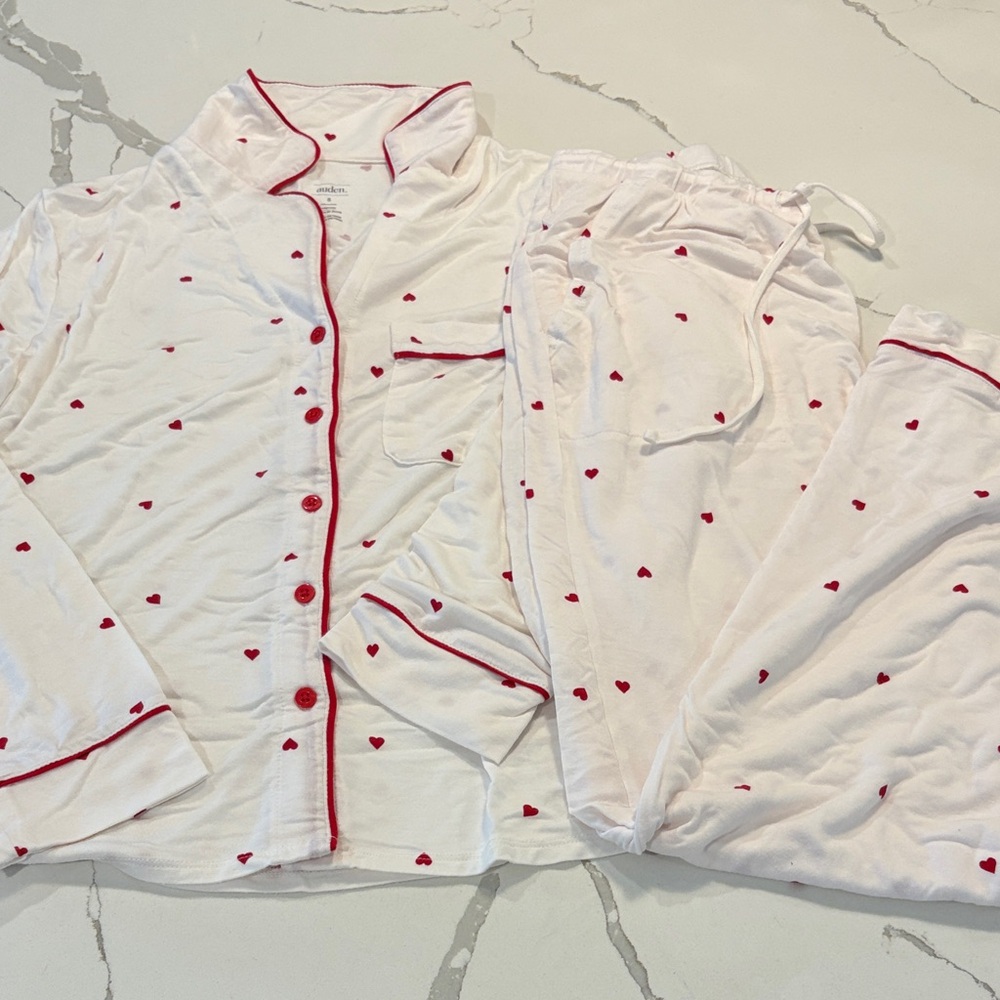 Auden White Sleepwear with Red Accents
